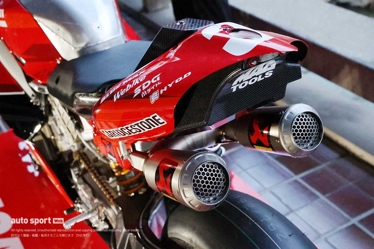 2024全日本ロード：DUCATI Team KAGAYAMAが使用するドゥカティ パニガーレV4 Rファクトリーのエキゾースト