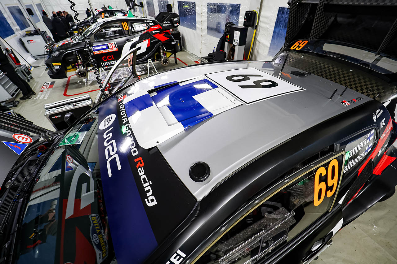 2024WRC第2戦スウェーデン　サービスパーク内のトヨタGRヤリス・ラリー1