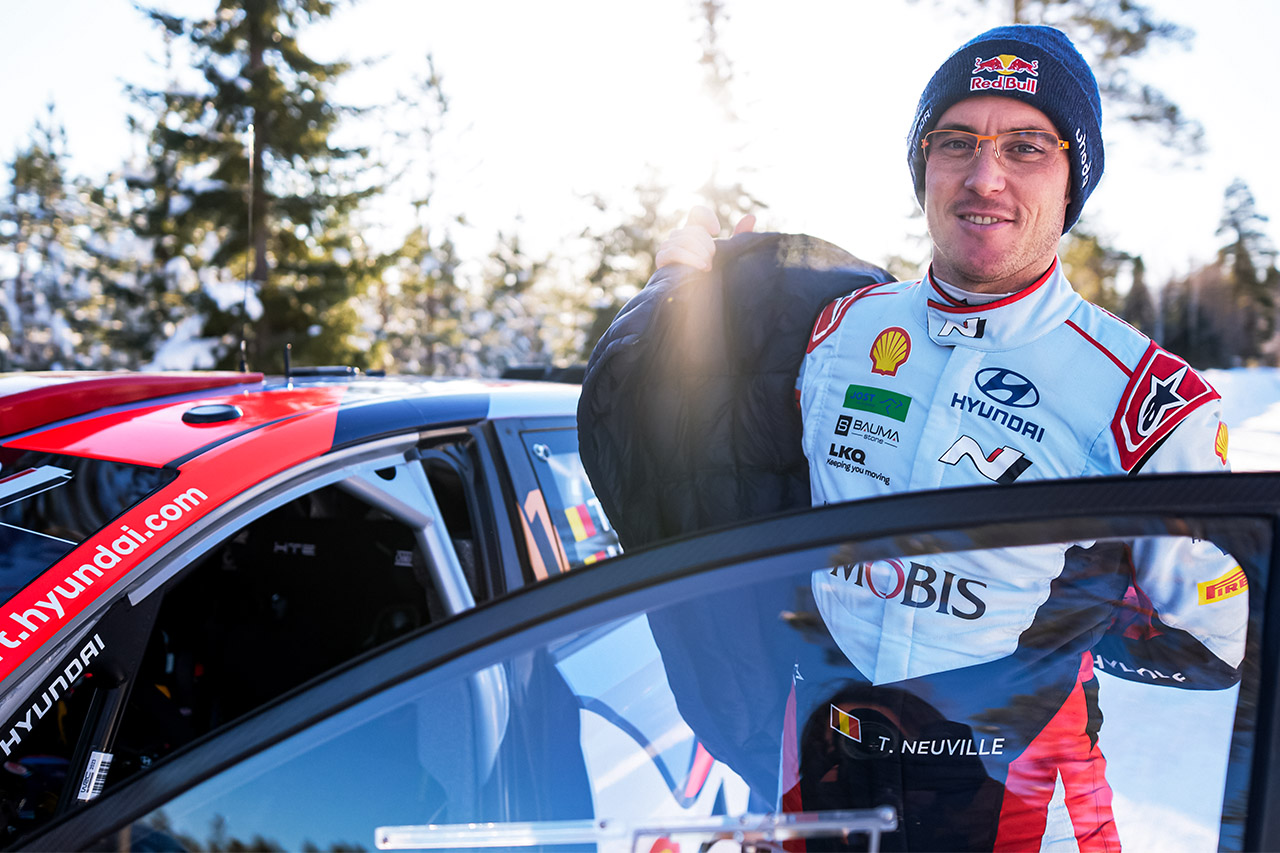 2024WRC第2戦スウェーデン　ポイントランキング首位を守ったティエリー・ヌービル（ヒョンデi20 Nラリー1）