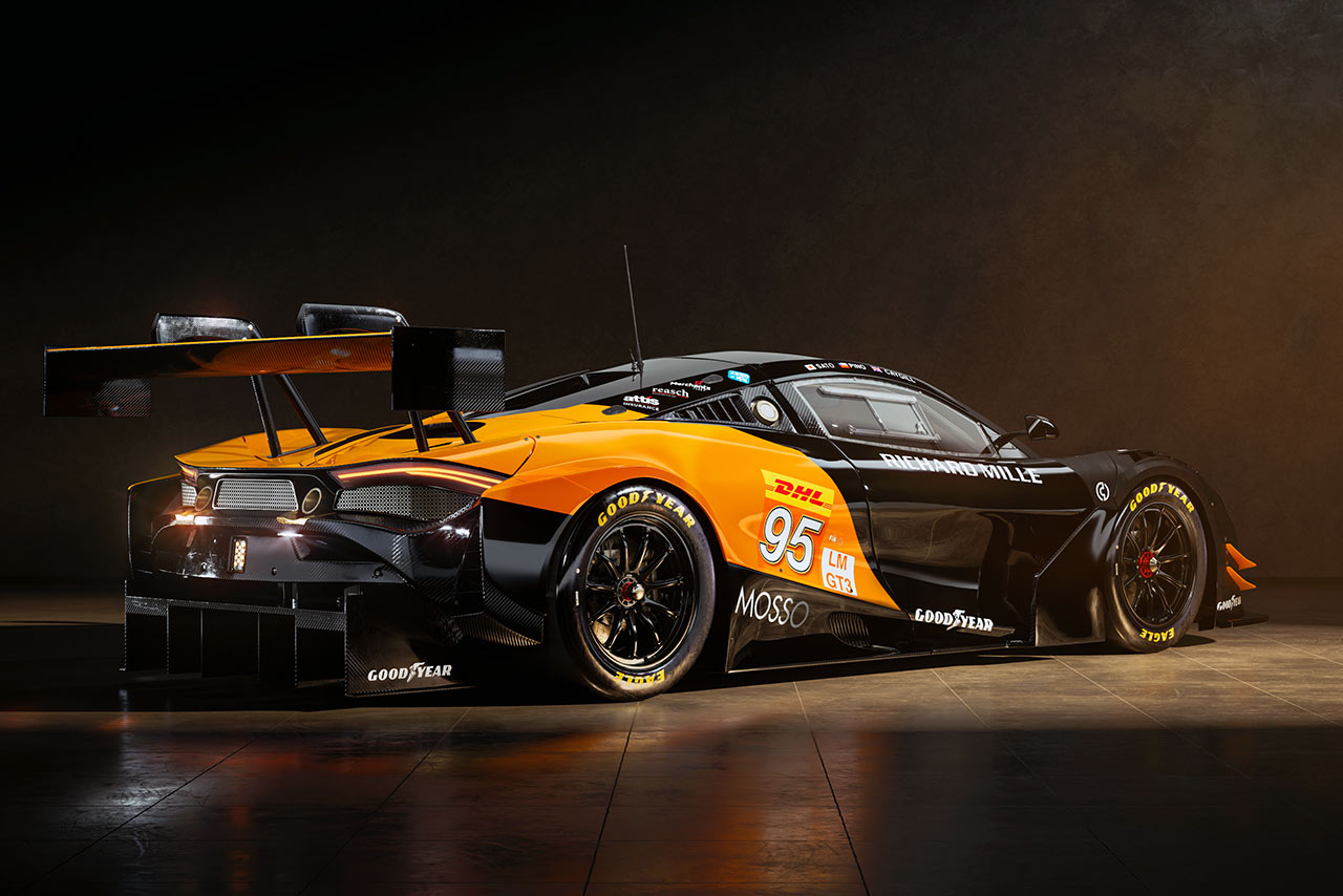 ユナイテッド・オートスポーツが2024年のWEC・LMGT3に投入する95号車マクラーレン720S GT3 Evoのカラーリングイメージ