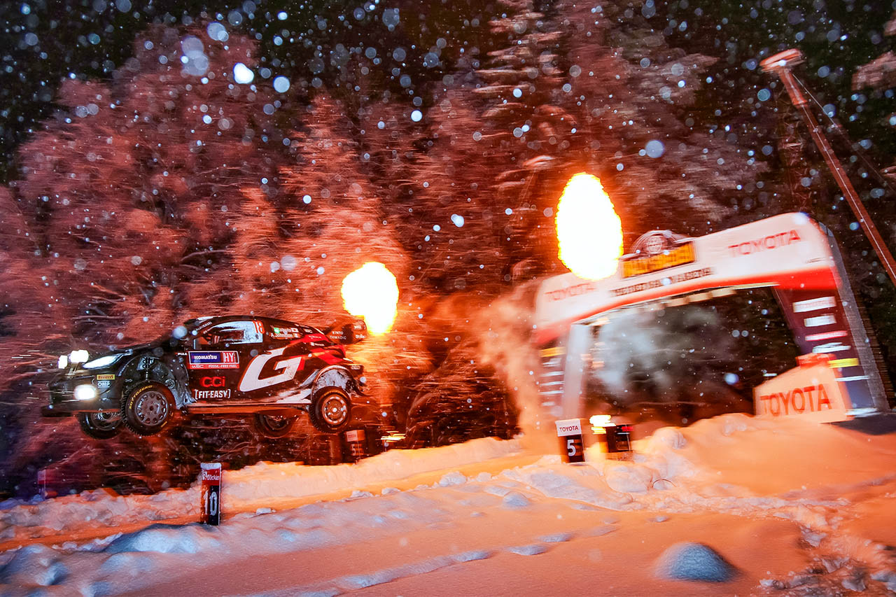 2024WRC第2戦スウェーデン　デイ2で一時総合首位に立った勝田貴元（トヨタGRヤリス・ラリー1）