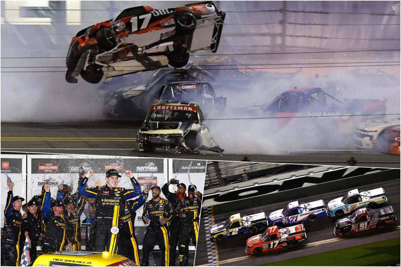 混沌のNASCARクラフツマン・トラック・シリーズ開幕戦はニック・サンチェス（レブ・レーシング／シボレー・シルバラードRST）が初優勝を飾っている