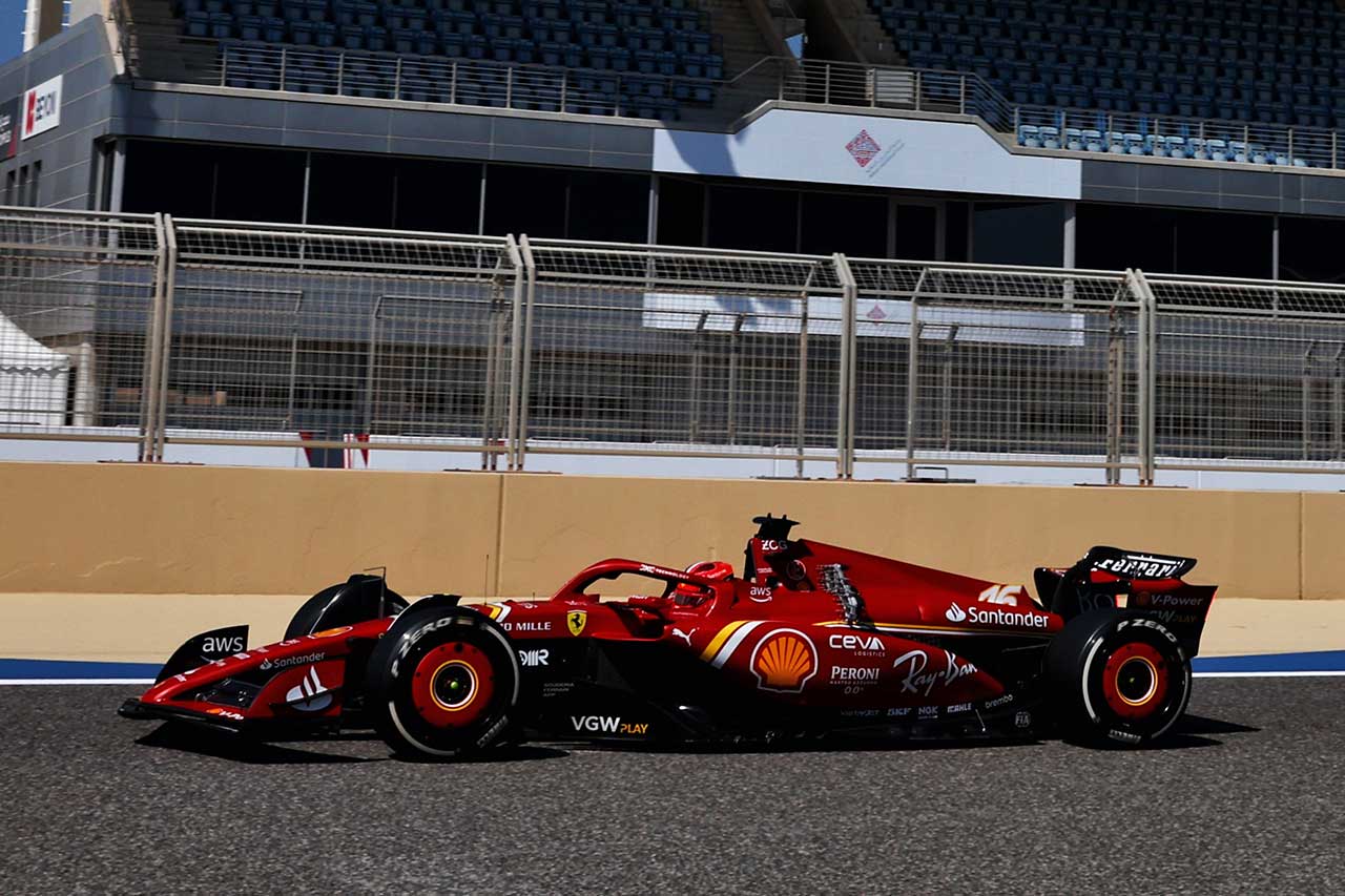 2024年F1バーレーンテスト1日目　シャルル・ルクレール（フェラーリ）