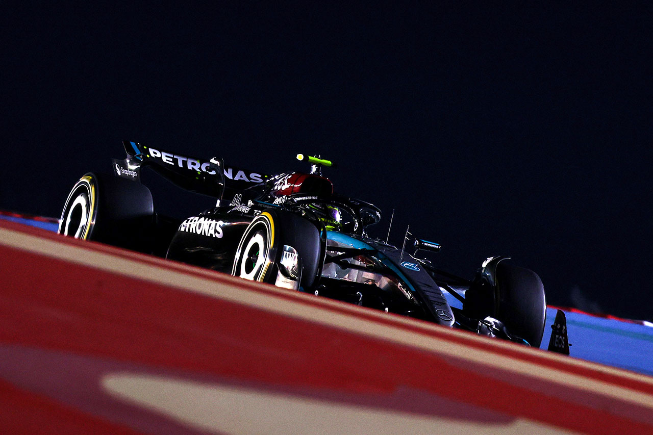 2024年F1バーレーンテスト2日目　ルイス・ハミルトン（メルセデス）