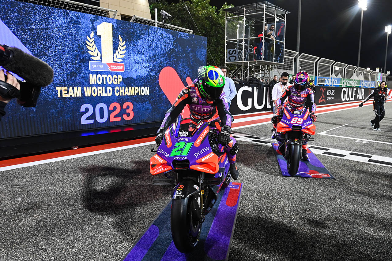 プラマック・レーシング、F1開幕の地で体制発表会を実施。デザイン一新でMotoGP戴冠狙うマルティンとモルビデリが参戦