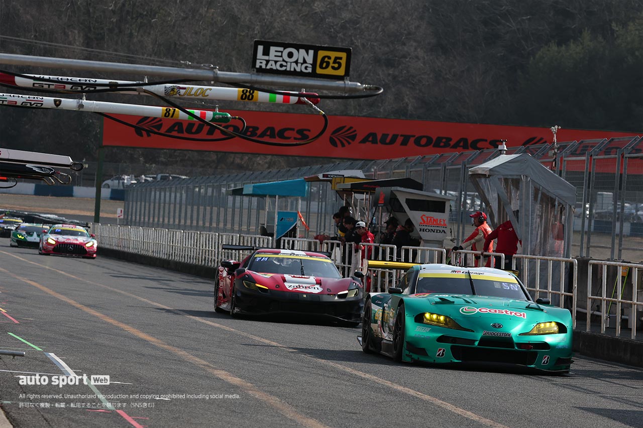 スーパーGT岡山公式テストの1日目午後は“予選シミュレーション”実施。au GR Supraが“模擬ポール”