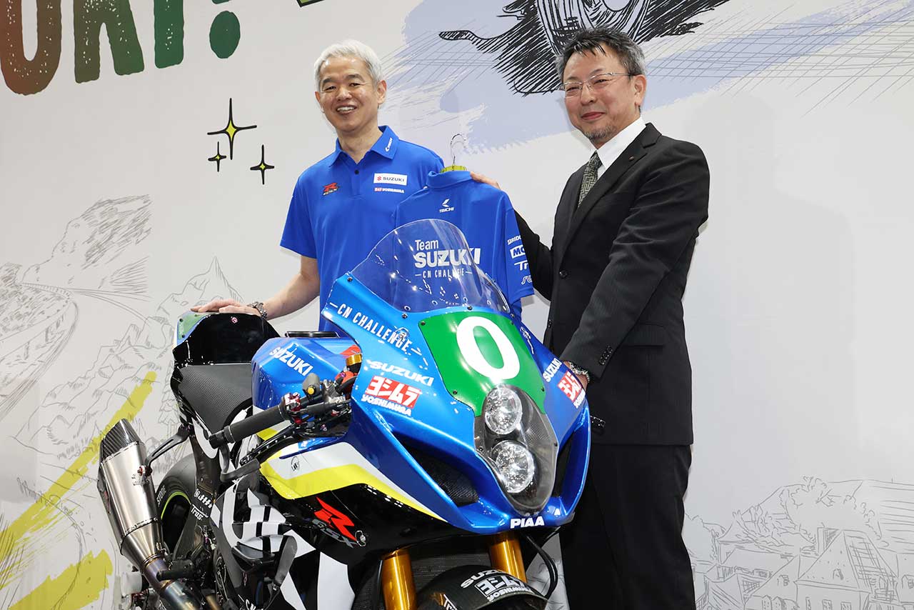2022年にワークス撤退のスズキがレースに復帰。サステナブルアイテムで鈴鹿8耐に参戦へ／東京モーターサイクルショー