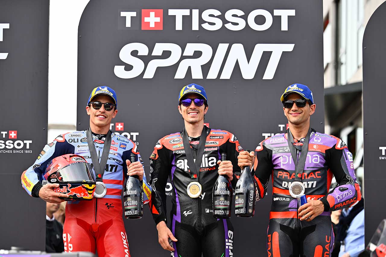 アプリリアのビニャーレス勝利。マルケス2位、バニャイアはブレーキミスで首位逃す／第2戦ポルトガルGP スプリント
