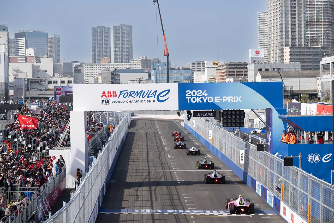 2024年フォーミュラE東京E-Prix　決勝レース中の様子