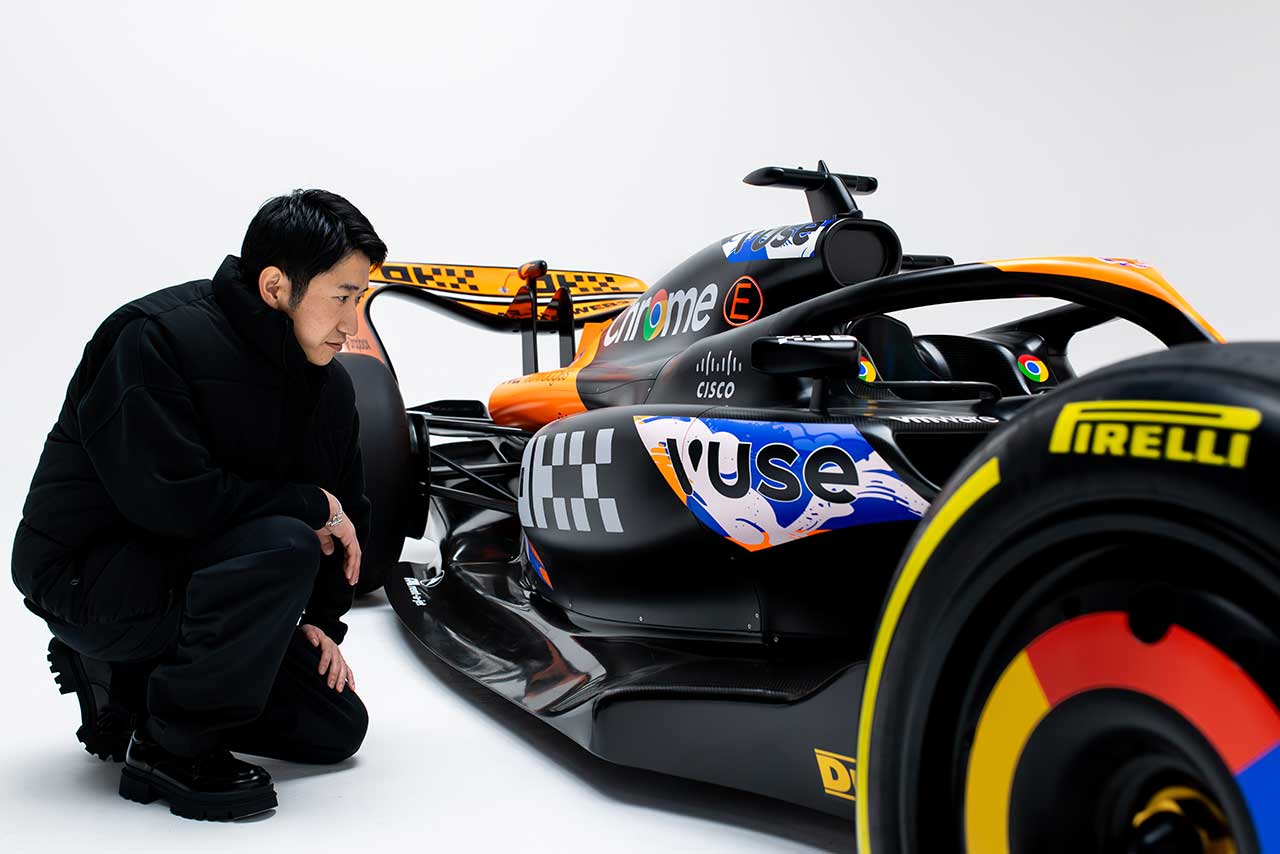 マクラーレン、F1日本GP限定の特別カラーリングを発表。“江戸文字”をモチーフに日本人アーティストが手がける