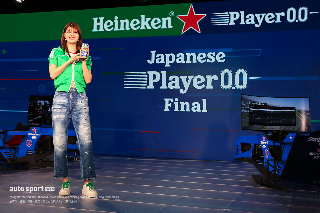 鈴鹿初走行のマギーさんがフェルスタッペン超え？ ハイネケン主催のeスポーツ発表会でF1をドライブ