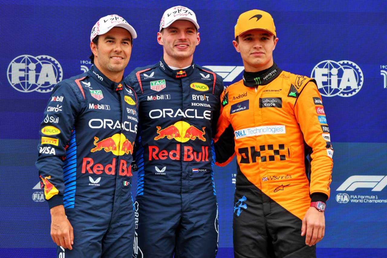 セルジオ・ペレス、マックス・フェルスタッペン、ランド・ノリス