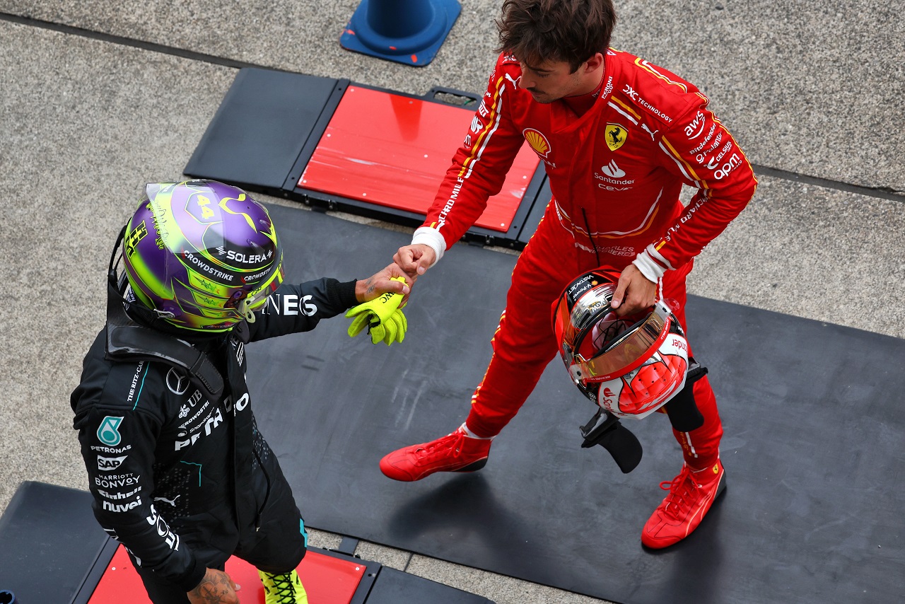 シャルル・ルクレール（フェラーリ）とルイス・ハミルトン（メルセデス）