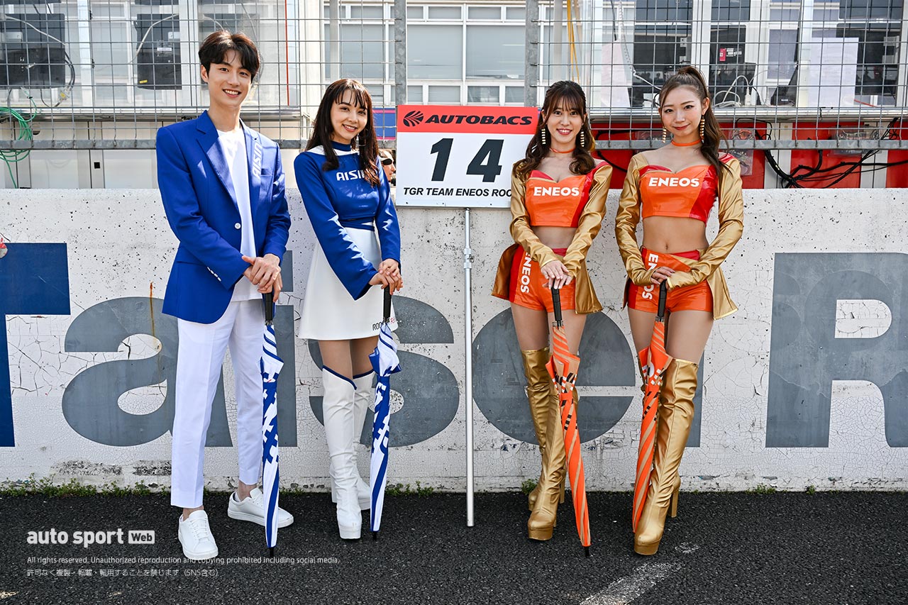 スーパーGTのレースアンバサダーに早くも男性登場。韓国人モデルのジュンさんが第1戦から活躍