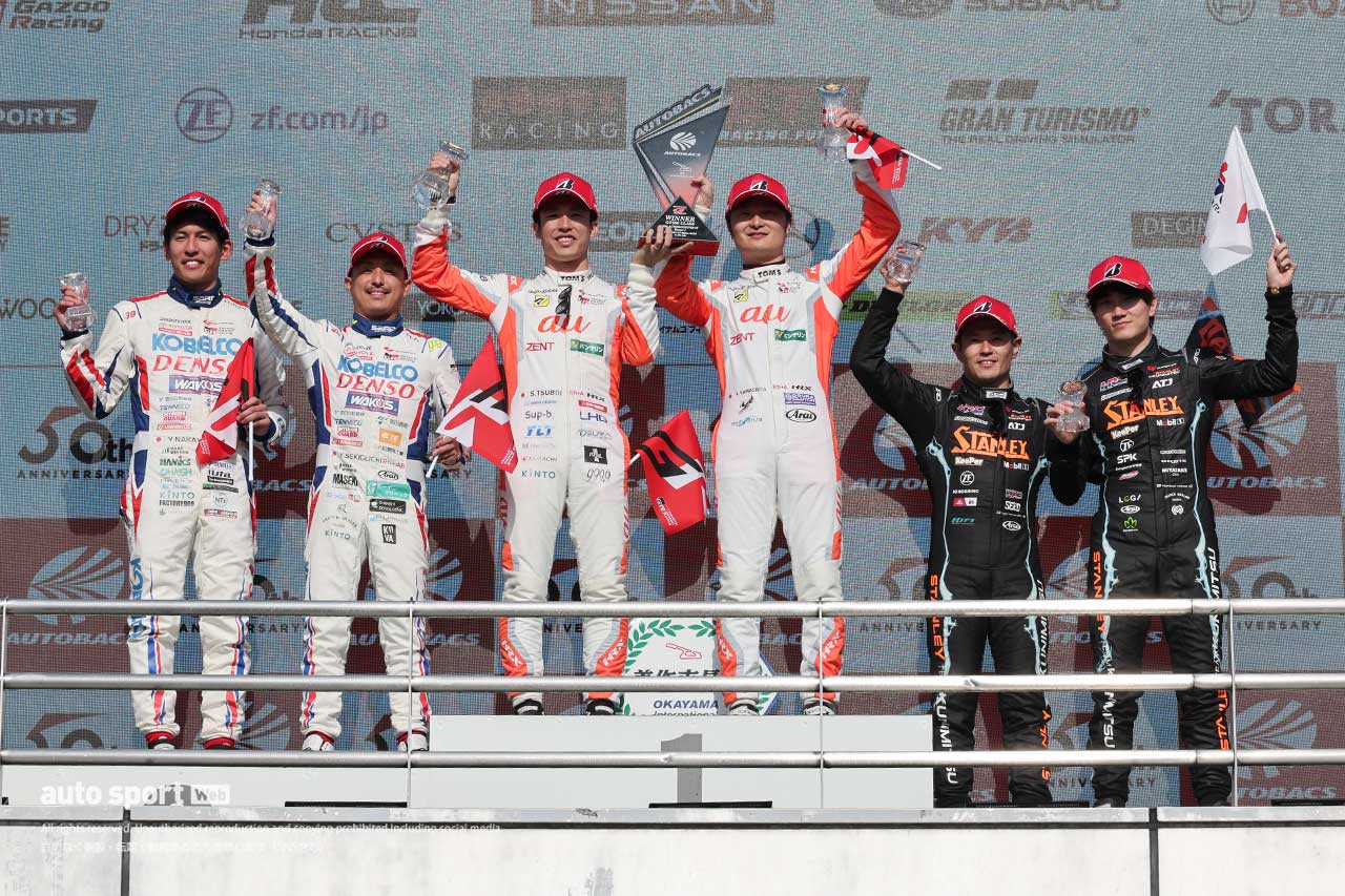 2024スーパーGT第1戦岡山　GT500クラスの表彰式