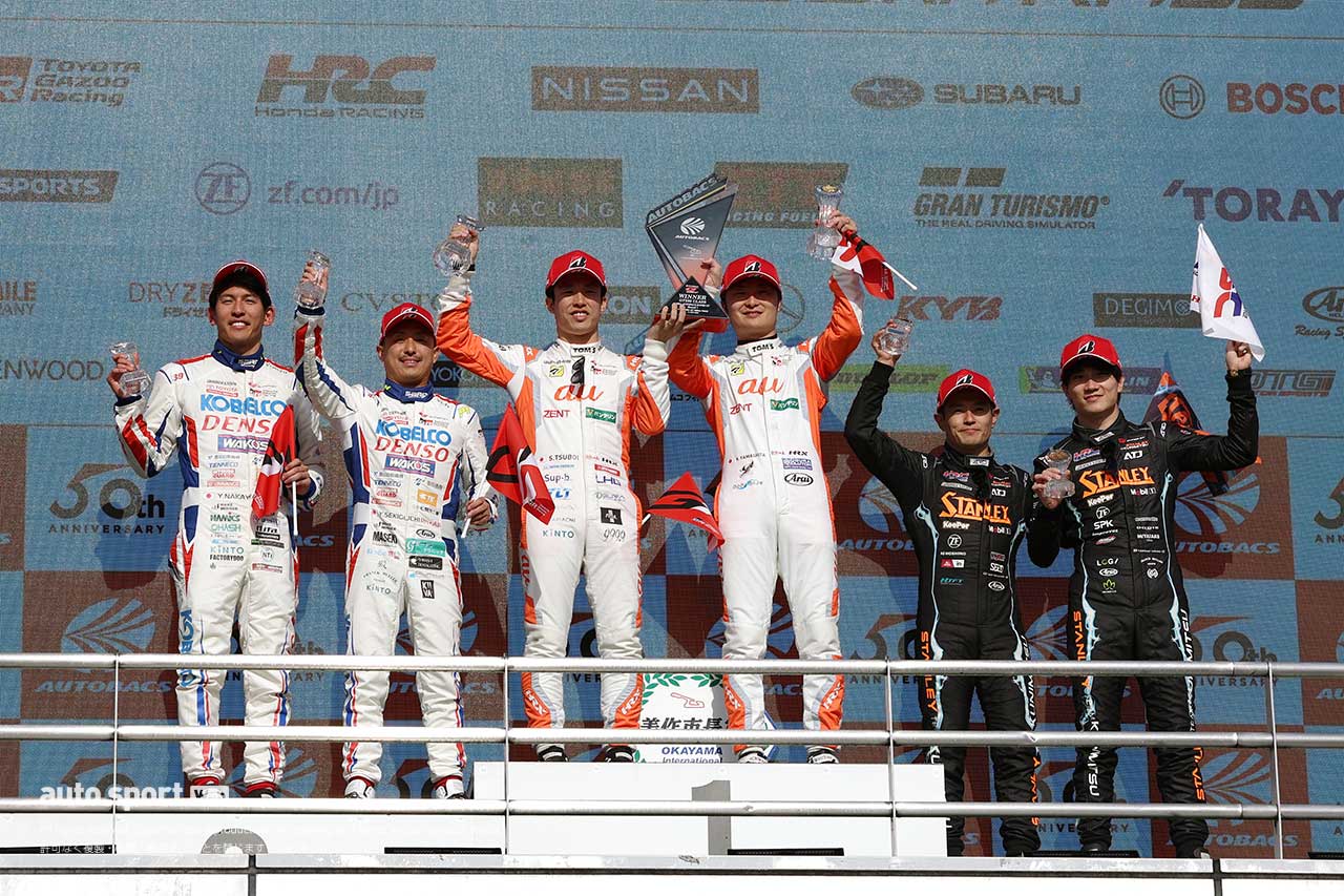 2024年スーパーGT第1戦岡山国際サーキット決勝日表彰台