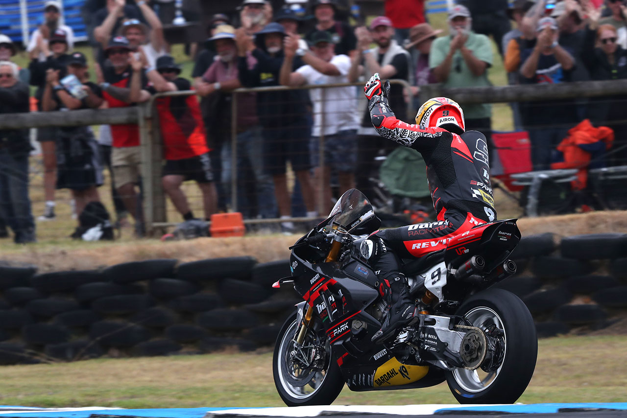 レース2で3位を獲得したダニロ・ペトルッチ（BARNI Spark Racing Team）／2024SBK第1戦オーストラリア