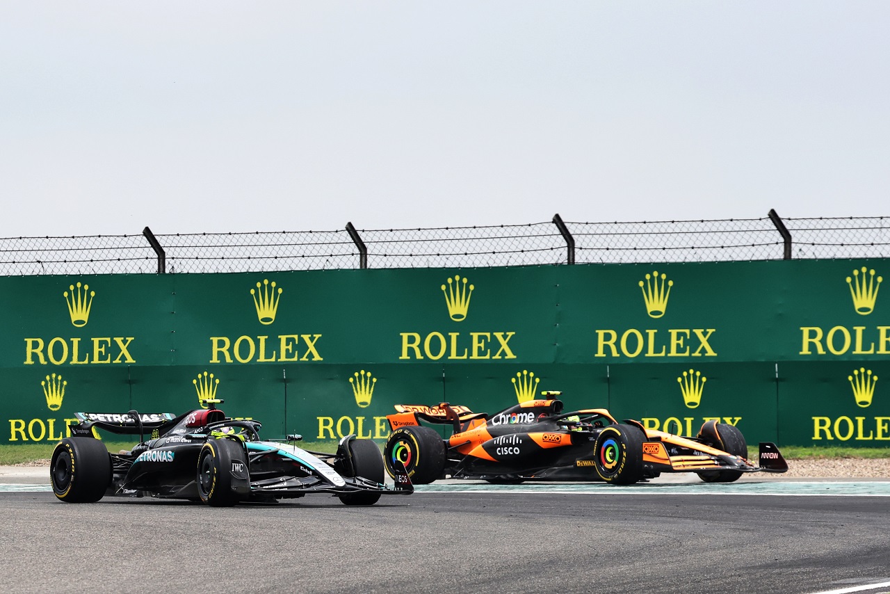ルイス・ハミルトン（メルセデス）とランド・ノリス（マクラーレン）のバトル