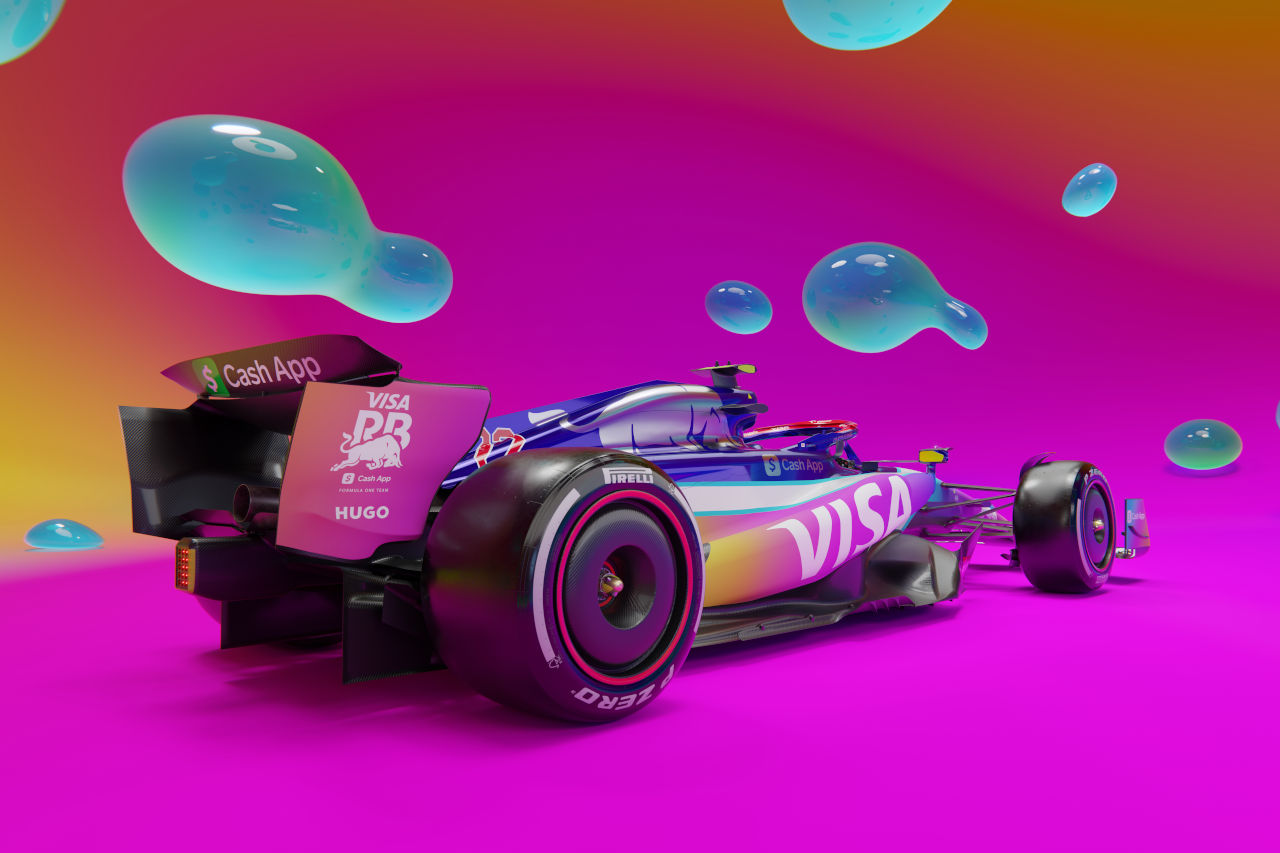 RB、F1マイアミGP用スペシャルリバリーを発表。レインボーの“カメレオン”カラー