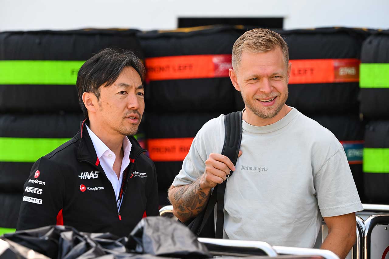 小松礼雄代表＆ケビン・マグヌッセン（ハース）