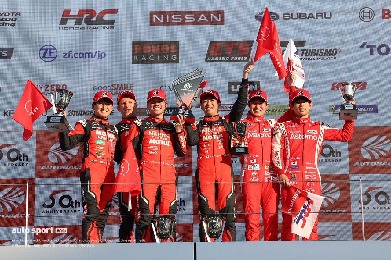 2024スーパーGT第2戦富士　GT500クラスの表彰式