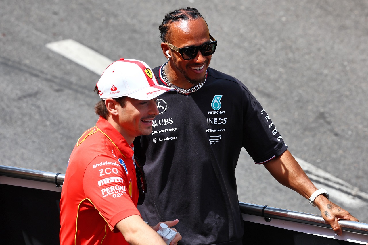 ルイス・ハミルトン（メルセデス）とシャルル・ルクレール（フェラーリ）