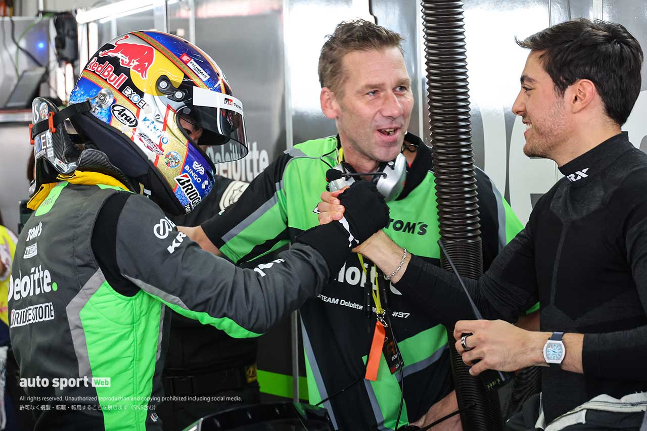 笹原右京／ミハエル・クルム監督／ジュリアーノ・アレジ（Deloitte TOM’S GR Supra）