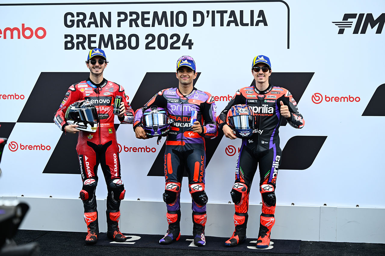 予選でのトップ3／2024MotoGP第7戦イタリアGP