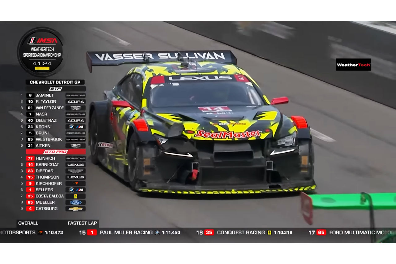 「壁に追い込まれた」とベン・バーニコート。レクサスとコルベットが首位争いで互いに譲らずクラッシュ／IMSA第5戦デトロイト