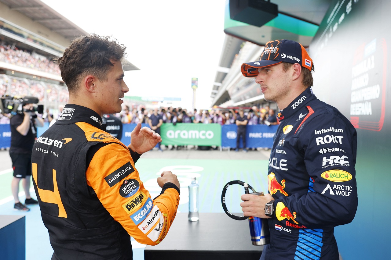 ランド・ノリス（マクラーレン）とマックス・フェルスタッペン（レッドブル）