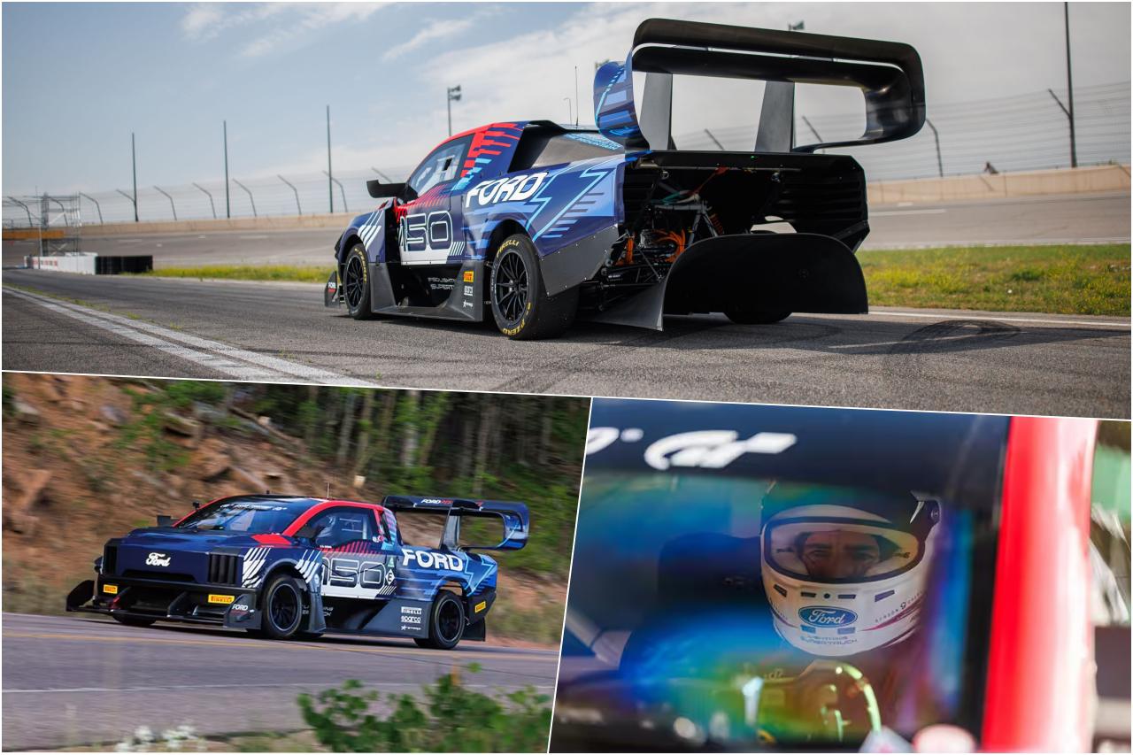 コース上で“停車リセット”もなお最速。フォードの怪物EVトラック『F-150』がパイクスピークで総合優勝