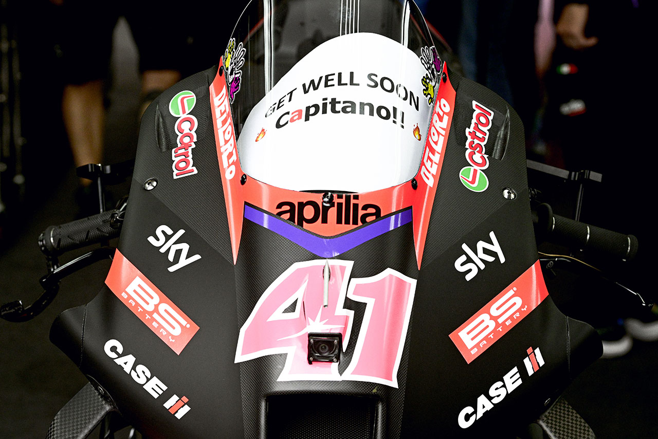 決勝を欠場したアレイシ・エスパルガロ（アプリリア・レーシング）のアプリリアRS-GP／2024MotoGP第8戦オランダGP