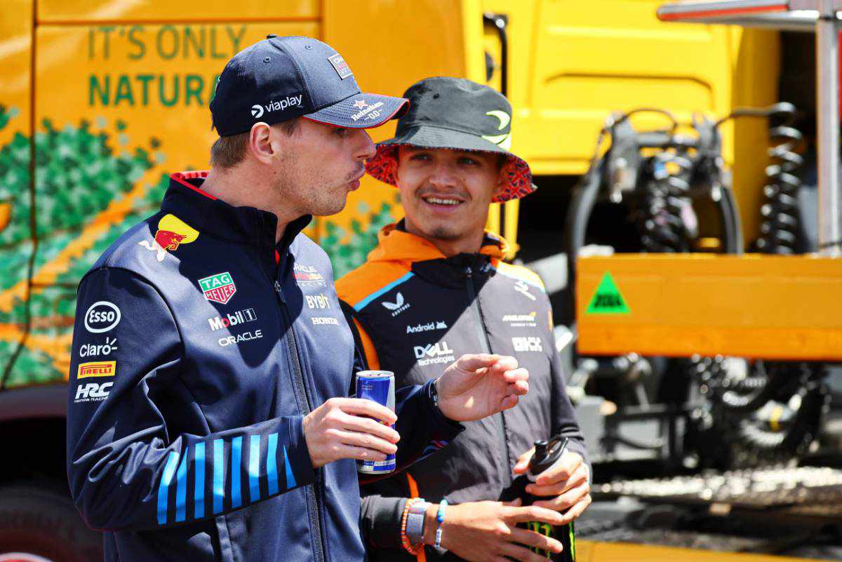 2024年F1第12戦イギリスGP　マックス・フェルスタッペン（レッドブル）とランド・ノリス（マクラーレン）