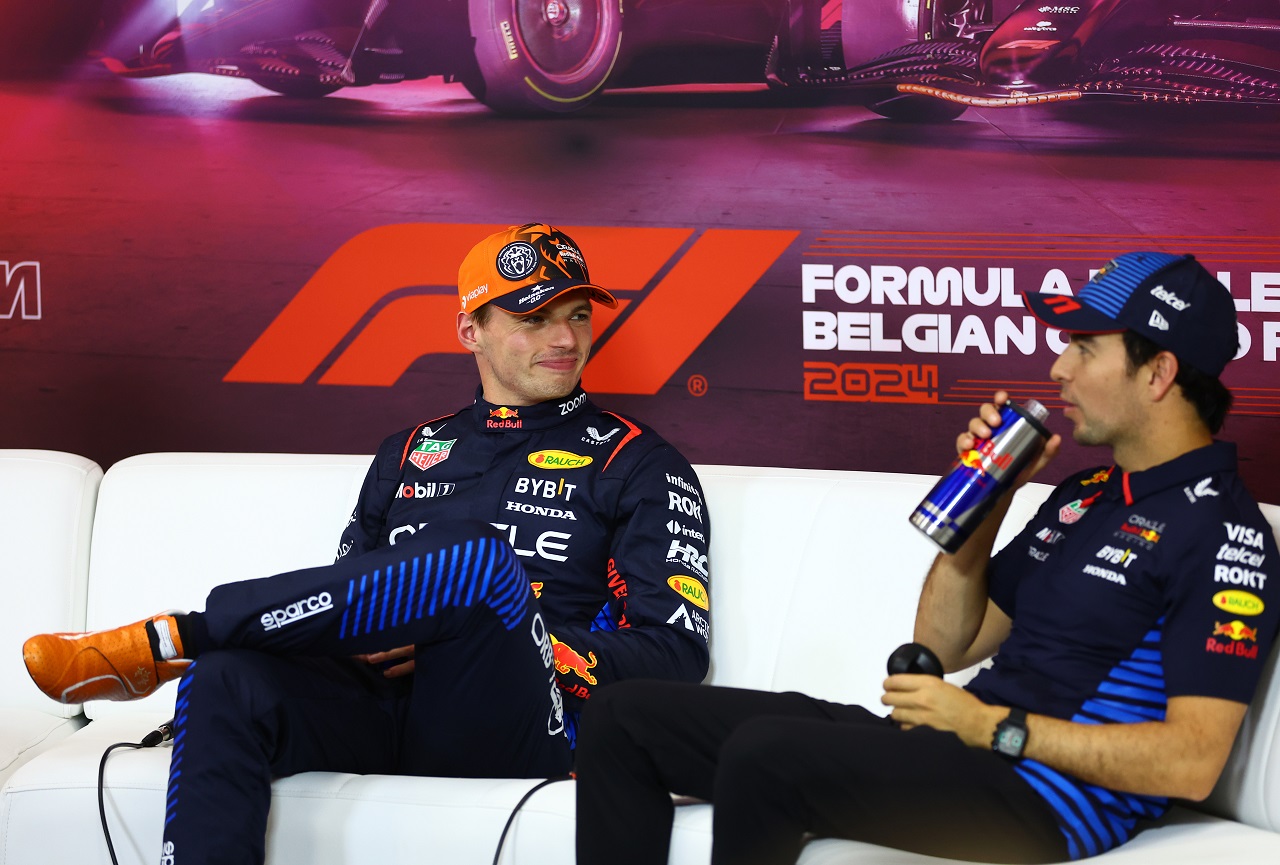 予選1番手マックス・フェルスタッペンと3番手セルジオ・ペレス（レッドブル）
