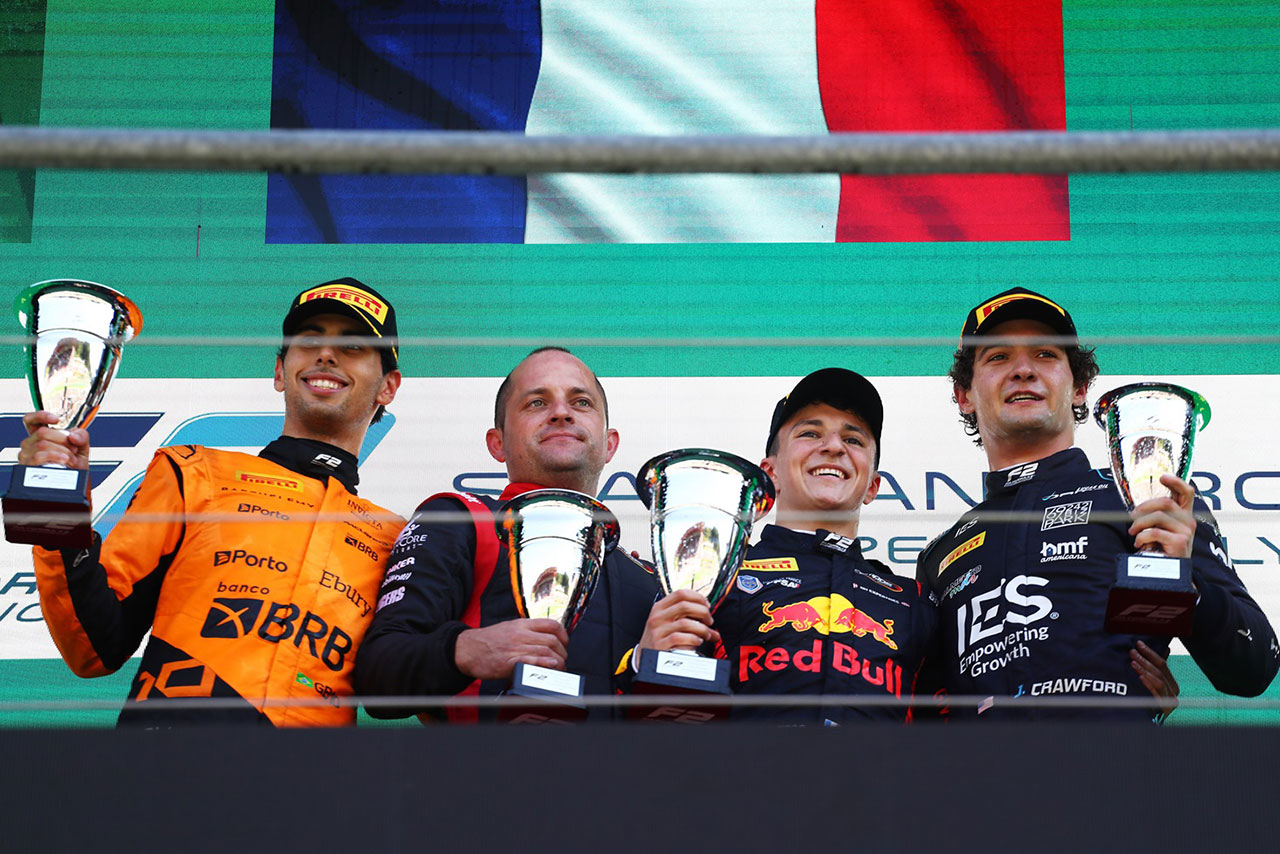 2024 FIA F2第10戦スパ・フランコルシャン　フィーチャーレース表彰式
