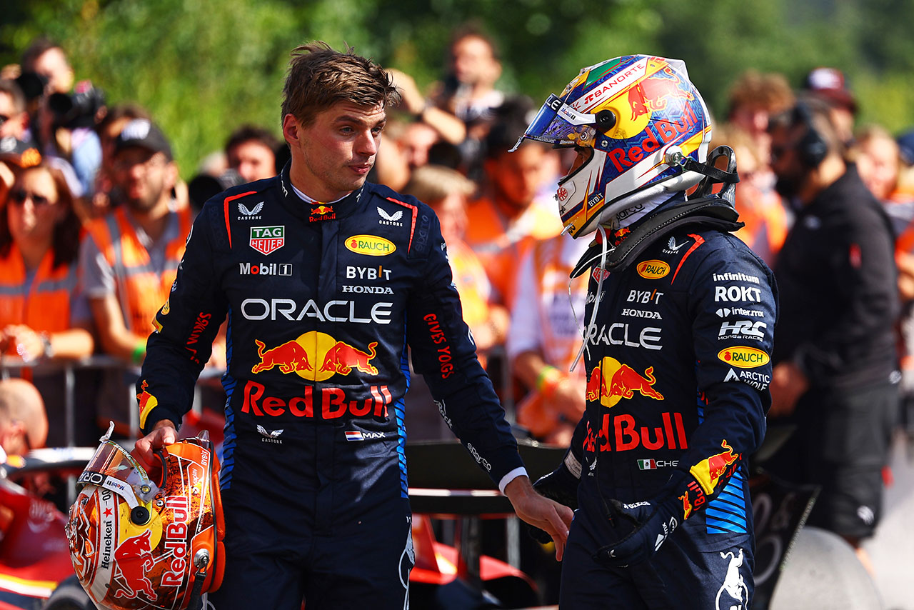 2024年F1第14戦ベルギーGP　マックス・フェルスタッペン＆セルジオ・ペレス（レッドブル）