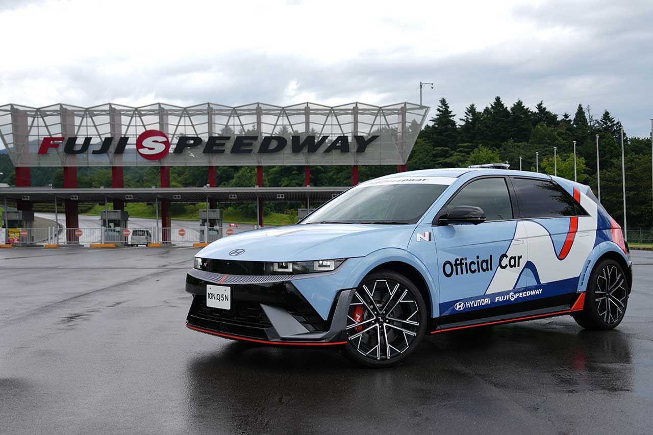 富士スピードウェイ初のEVオフィシャルカーにヒョンデ・アイオニック5Nが採用。8月1日から活用開始