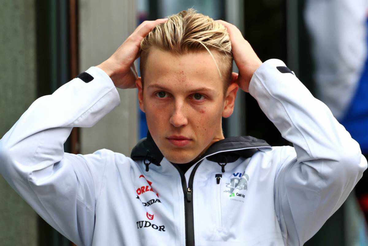 レッドブルとRBのフィルミングデーに参加したリアム・ローソン