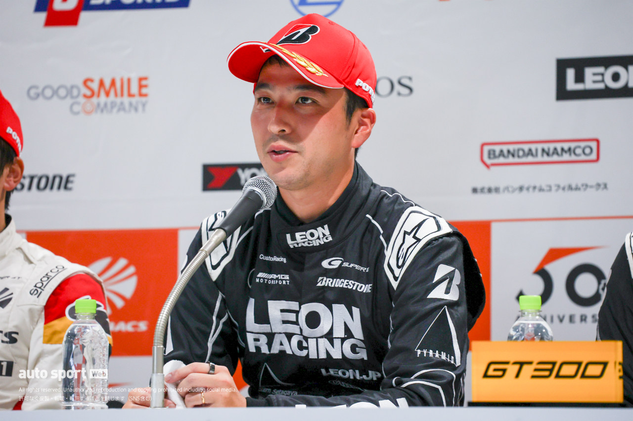 篠原拓郎「蒲生選手のおかげによる結果」蒲生尚弥「明日は運も味方してくれるレースにしたい」【GT300予選会見】