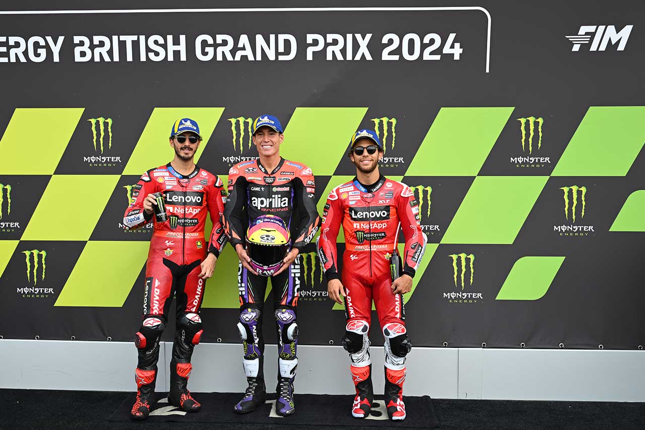 2024MotoGP第10戦イギリスGP 予選トップ3