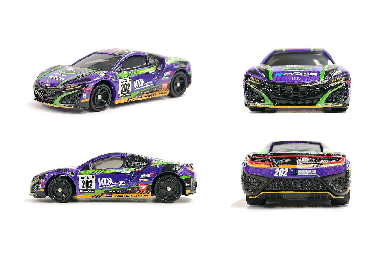 完成度の高さに大人も欲しくなる『エヴァRT初号機 ホンダNSX』のトミカが登場。予約受付開始