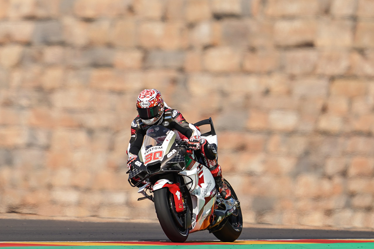 中上貴晶、改修された路面のグリップ不足に苦悩「マシンを傾けるのが難しい」／第12戦アラゴンGP 初日