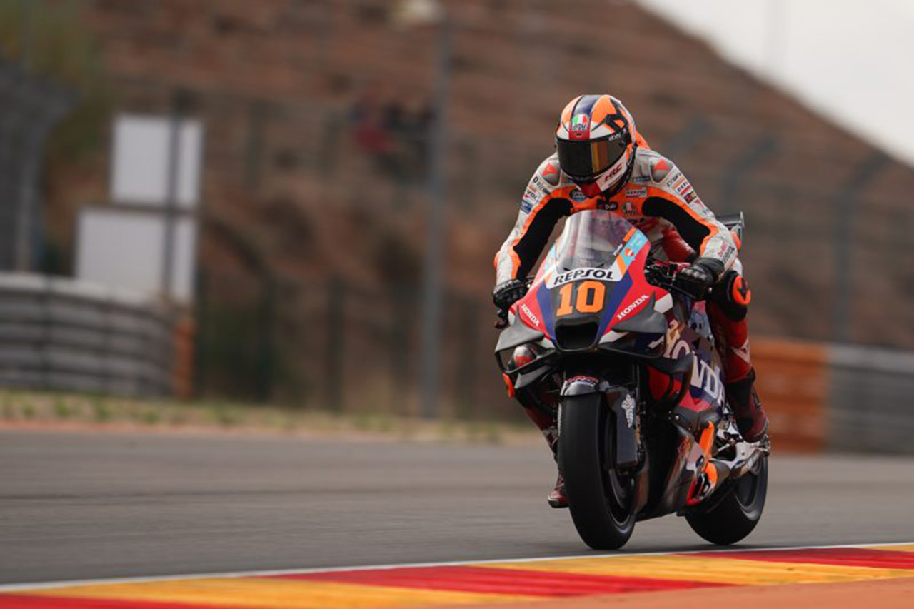 ホンダ、複雑な路面状況に苦戦「4周目からリアの振動が激しくなった」／第12戦アラゴンGP スプリント