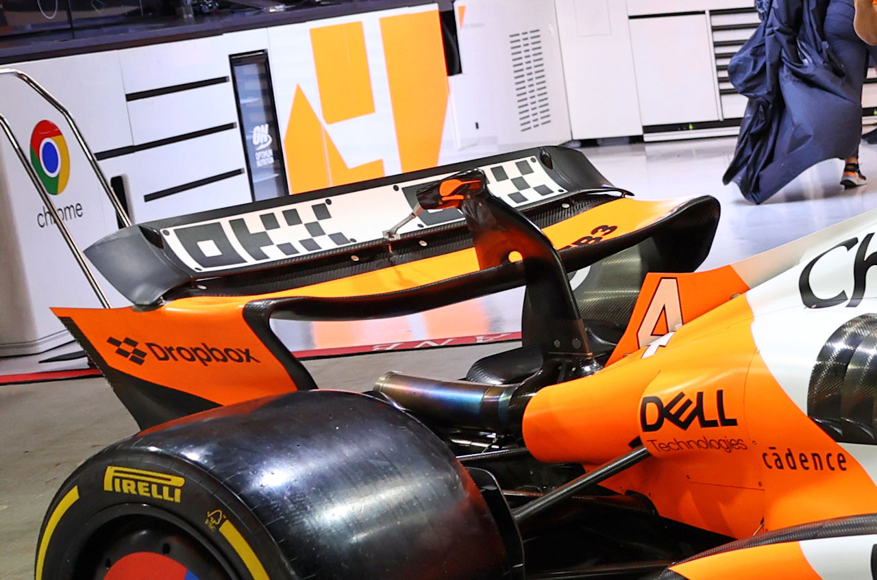 マクラーレンMCL38のリヤウイング