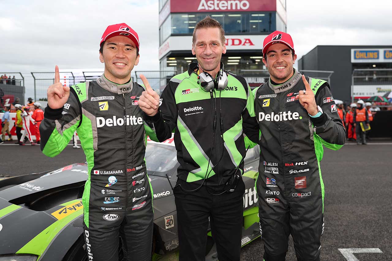 笹原右京／ミハエル・クルム監督／ジュリアーノ・アレジ（Deloitte TOM’S GR Supra）