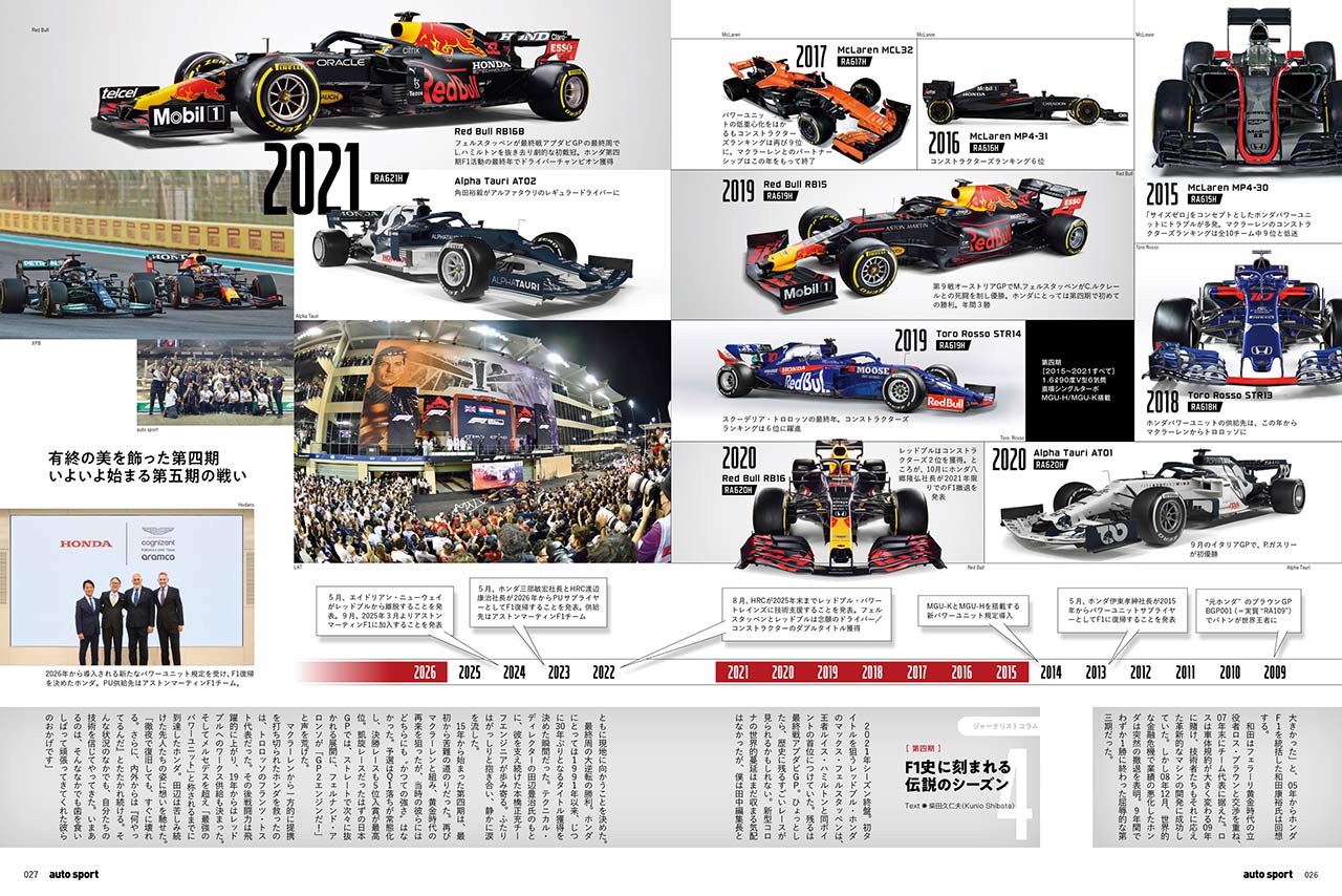 オートスポーツ創刊60周年記念3号連続 特別企画／9月28日発売号付録『ホンダF1参戦60周年スペシャルステッカー』