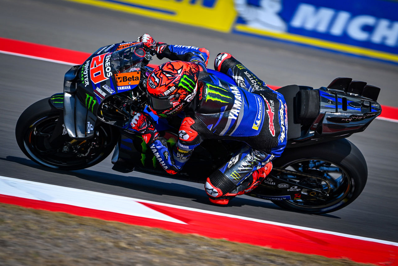 前戦ウイナーのバスティアニーニがプラクティスでトップ。クアルタラロは6番手でQ2進出／第15戦インドネシアGP