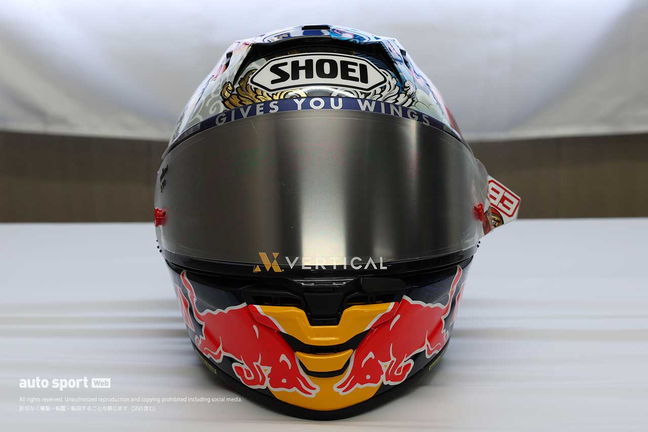【特集】全面金箔に『ダルマ』を入れて「細部まで素晴らしい」とM.マルケス。MotoGP日本GPスペシャルヘルメットの細部