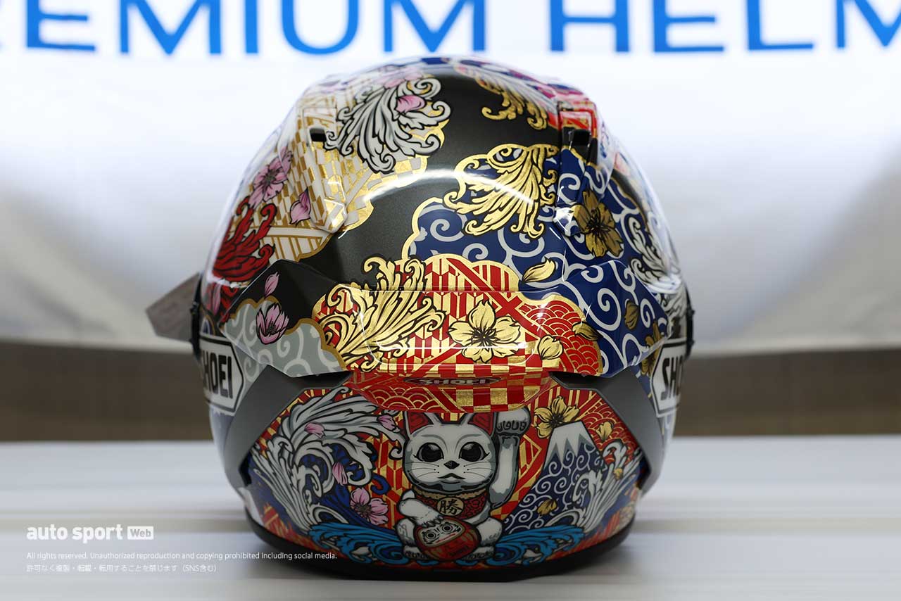 【特集】全面金箔に『ダルマ』を入れて「細部まで素晴らしい」とM.マルケス。MotoGP日本GPスペシャルヘルメットの細部