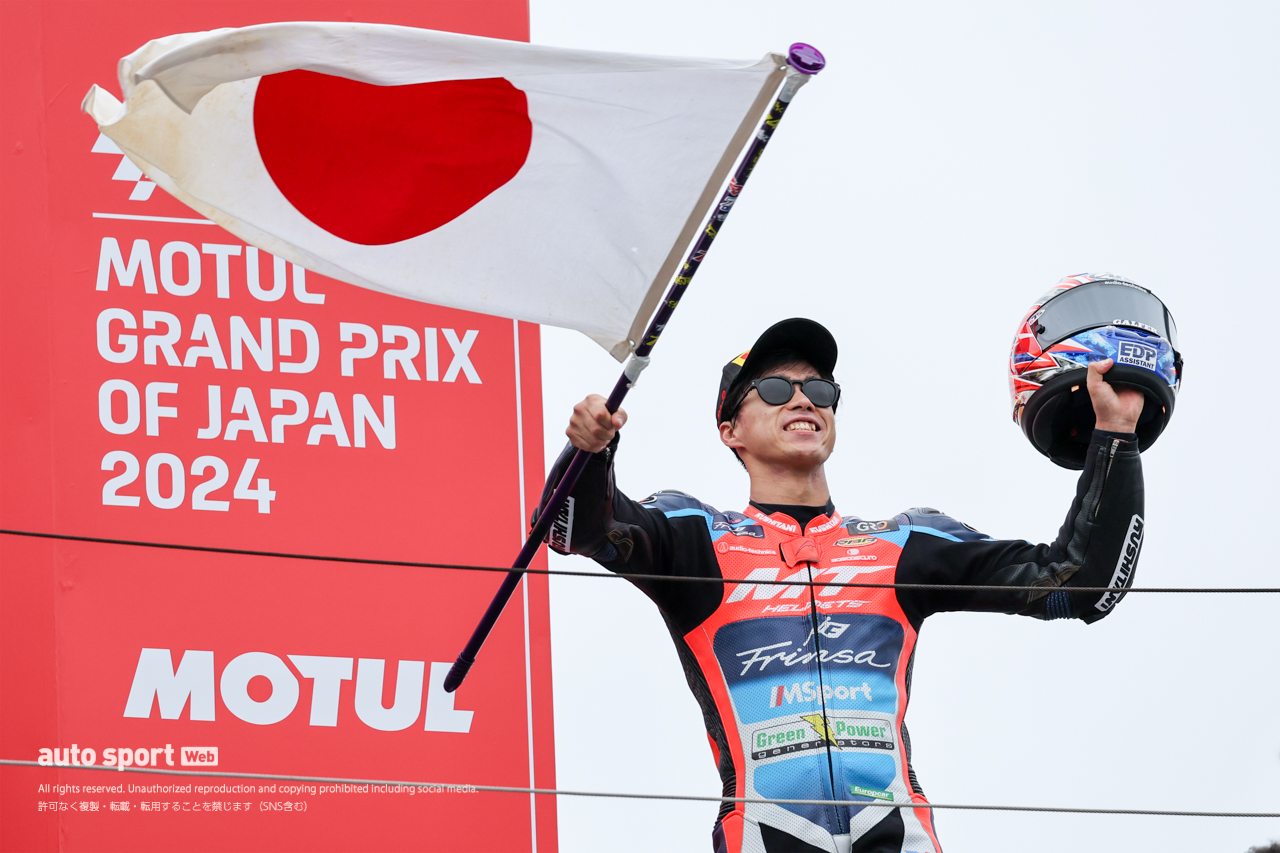 小椋藍、タイヤ戦略が功を奏し2位獲得 「雨が止んだ瞬間に攻められる！ と思った」／第16戦日本GP